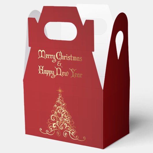 Gelukkig kerstfeest nieuwjaar bedankdoosjes (Geopend)