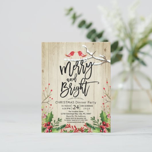 Gelukkig kerstfeest nieuwjaar feestdag kerstfeest briefkaart (Staand voorkant)