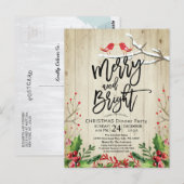 Gelukkig kerstfeest nieuwjaar feestdag kerstfeest briefkaart (Voorkant / Achterkant)