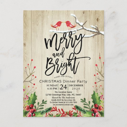 Gelukkig kerstfeest nieuwjaar feestdag kerstfeest briefkaart (Voorkant)