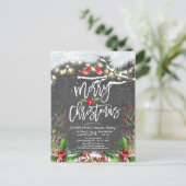 Gelukkig kerstfeest nieuwjaar feestdag kerstfeest briefkaart (Staand voorkant)