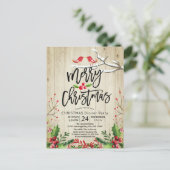 Gelukkig kerstfeest nieuwjaar feestdag kerstfeest briefkaart (Staand voorkant)