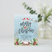 Gelukkig kerstfeest nieuwjaar feestdag kerstfeest briefkaart (Staand voorkant)