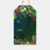 Gelukkig kerstfeest nieuwjaar feestdag kerstfeest cadeaulabel (Achterkant)