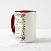 Gelukkig kerstfeest nieuwjaar feestdag mok (Voorkant links)