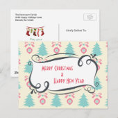 Gelukkig kerstfeest nieuwjaar feestelijke groet feestdagenkaart (Voorkant / Achterkant)