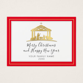 Gelukkig kerstfeest Nieuwjaar Heilige Familie RedG Visitekaartje
