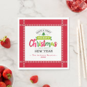 Gelukkig kerstfeest nieuwjaar met aangepaste brief servet (Insitu)