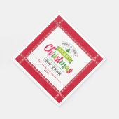 Gelukkig kerstfeest nieuwjaar met aangepaste brief servet (Hoek)