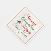 Gelukkig kerstfeest nieuwjaar Roos Gold Glitter Servet (Hoek)