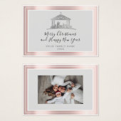 Gelukkig kerstfeest nieuwjaar Roos Heilige Familie Visitekaartje (Voorkant /achterkant)