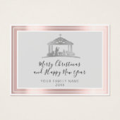 Gelukkig kerstfeest nieuwjaar Roos Heilige Familie Visitekaartje (Voorkant)