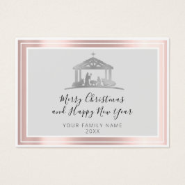 Gelukkig kerstfeest nieuwjaar Roos Heilige Familie Visitekaartje