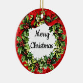 Gelukkig kerstfeest nieuwjaar  versiering keramisch ornament (Rechts)