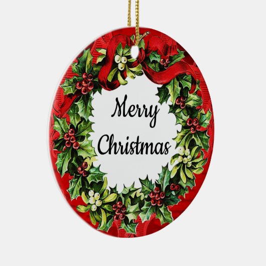 Gelukkig kerstfeest nieuwjaar  versiering keramisch ornament (Rechts)