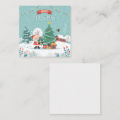 Gelukkig kerstfeest notitiekaartje (Voorkant / Achterkant)