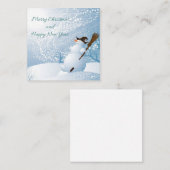 Gelukkig kerstfeest notitiekaartje (Voorkant / Achterkant)