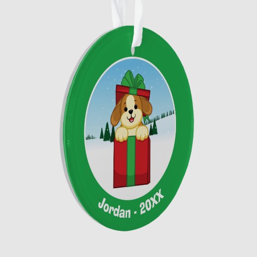 Gelukkig kerstfeest! ornament (voorkant)