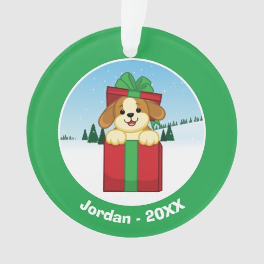 Gelukkig kerstfeest! ornament (voorkant)