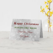 Gelukkig Kerstfeest Over de mijlen Kaart (Gele Bloem)