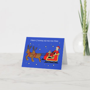 Gelukkig Kerstfeest Over de Mijlen Kaart