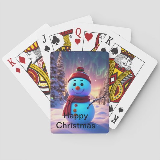 Gelukkig kerstfeest pokerkaarten (Achterkant)