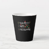 Gelukkig kerstfeest | Programma Naughty Nice Latte Mok (Voorkant)