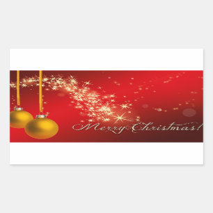 Gelukkig kerstfeest rechthoekige sticker
