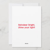 Gelukkig kerstfeest, rendierlijk helderheid feestdagenkaart (Achterkant)
