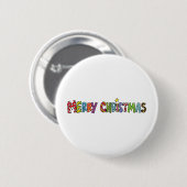 Gelukkig kerstfeest ronde button 5,7 cm (Voorkant /achterkant)
