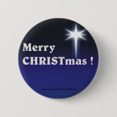 Gelukkig kerstfeest! ronde button 5,7 cm (Voorkant)