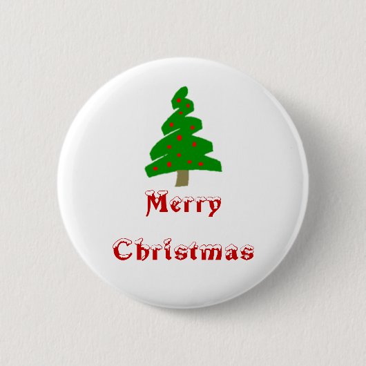 Gelukkig kerstfeest ronde button 5,7 cm (Voorkant)