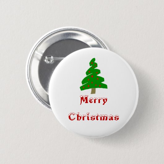 Gelukkig kerstfeest ronde button 5,7 cm (Voorkant /achterkant)