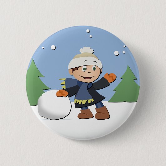 Gelukkig kerstfeest ronde button 5,7 cm (Voorkant)