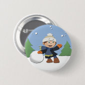 Gelukkig kerstfeest ronde button 5,7 cm (Voorkant /achterkant)
