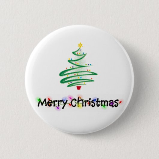 Gelukkig kerstfeest ronde button 5,7 cm (Voorkant)