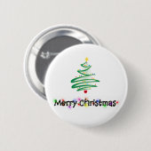 Gelukkig kerstfeest ronde button 5,7 cm (Voorkant /achterkant)
