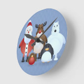 Gelukkig kerstfeest ronde klok (Hoek)