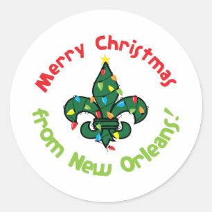 Gelukkig kerstfeest ronde sticker