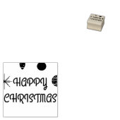 Gelukkig kerstfeest rubberstempel (Gestempeld)