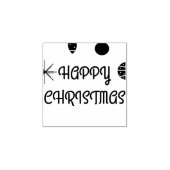 Gelukkig kerstfeest rubberstempel (Afrduk)
