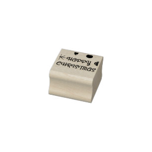 Gelukkig kerstfeest rubberstempel