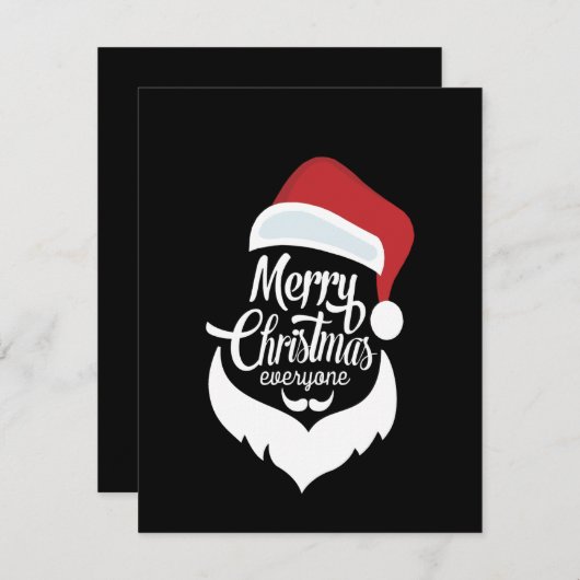 Gelukkig kerstfeest | Santa Claus Say Merry Kerstm Bedankkaart (Voorkant / Achterkant)