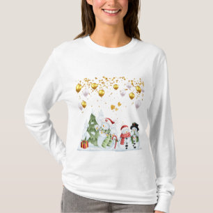 Gelukkig kerstfeest Santa Claus Say Merry Kerstm T-shirt