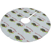 Gelukkig kerstfeest! Santa Turtle Kerstboom Rok (Gekanteld)