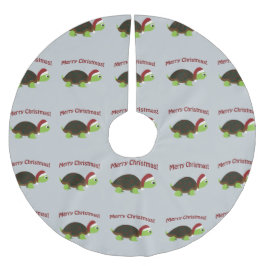 Gelukkig kerstfeest! Santa Turtle Kerstboom Rok