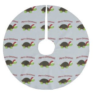 Gelukkig kerstfeest! Santa Turtle Kerstboom Rok