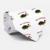 Gelukkig kerstfeest! Santa Turtle Stropdas (Opgerold)