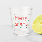 Gelukkig kerstfeest shot glas (Voorkant)