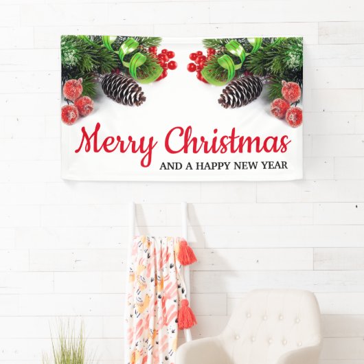 Gelukkig kerstfeest spandoek (Insitu)